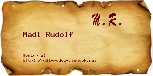 Madl Rudolf névjegykártya