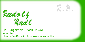 rudolf madl business card
